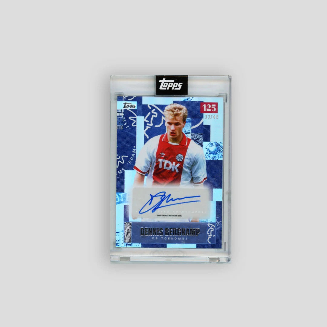 2025 Topps Ajax 125th Dennis Bergkamp De Toekomst Blue Auto /49