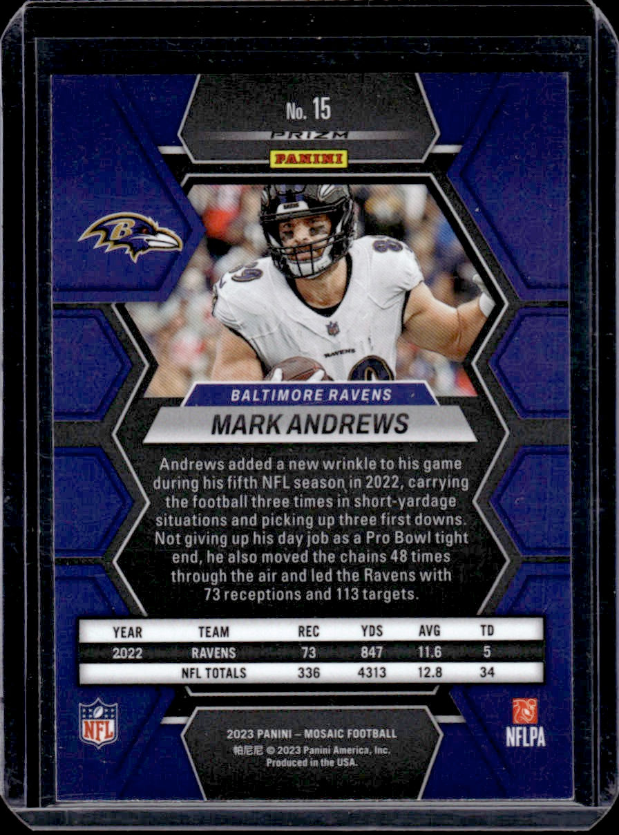 2023 Panini Mosaic Mark Andrews Reactive Blue Mosaic #15