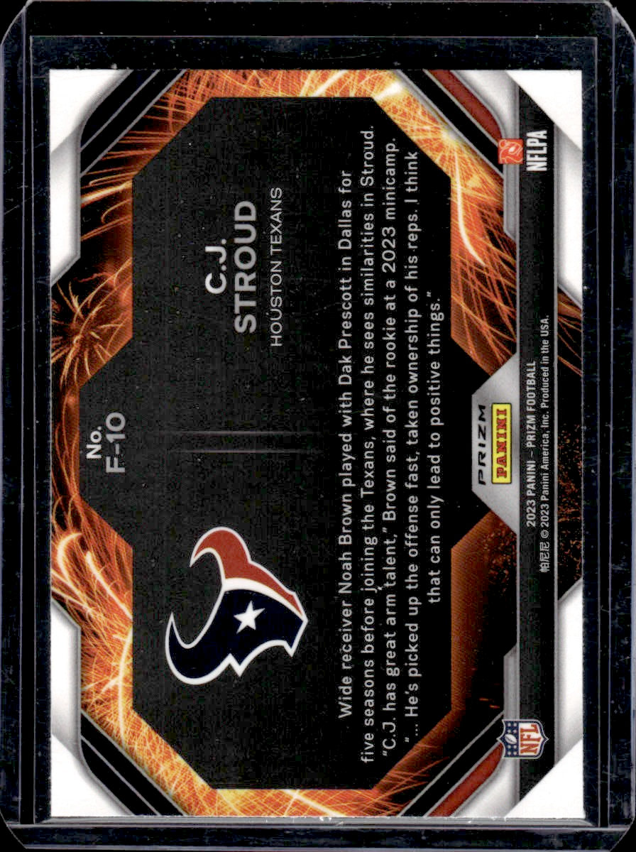 2023 Panini Prizm C.J. Stroud Fireworks Prizms Silver #F-10