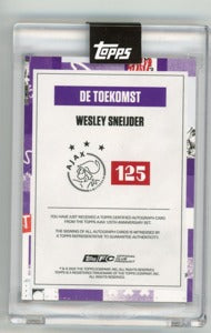 2025 Topps Ajax 125h Wesley Sneijder De Toekomst Purple Auto /25 # - Topps