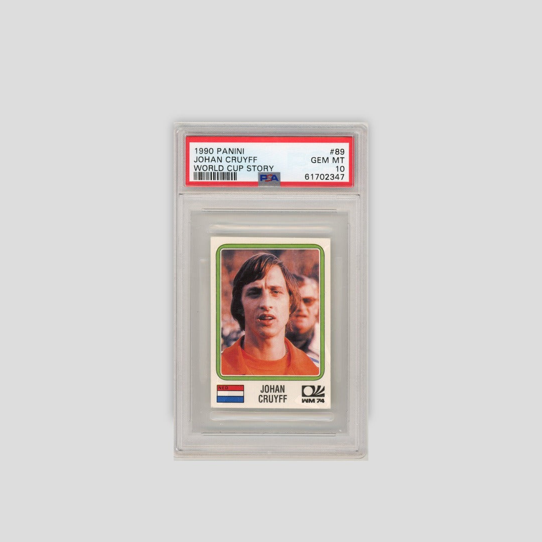 1990 Panini World Cup Story Johan Cruyff World Cup Story #89 PSA 10 - Q's Cards