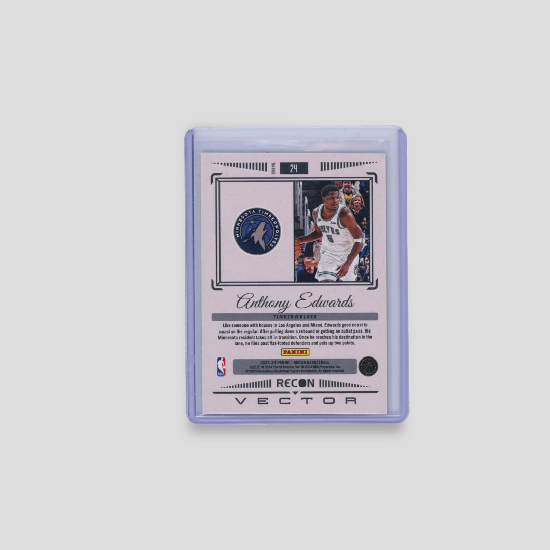 2023-24 Panini Recon Anthony Edwards Vector Purple /75 - Q's Cards