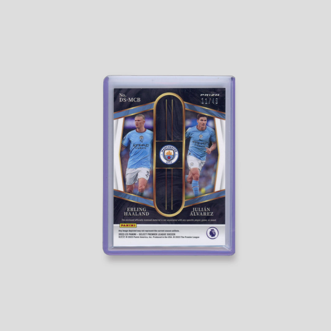 2022/23 Panini Select Erling Haaland / Julian Alvarez Dual Swatches /49 - Q's Cards