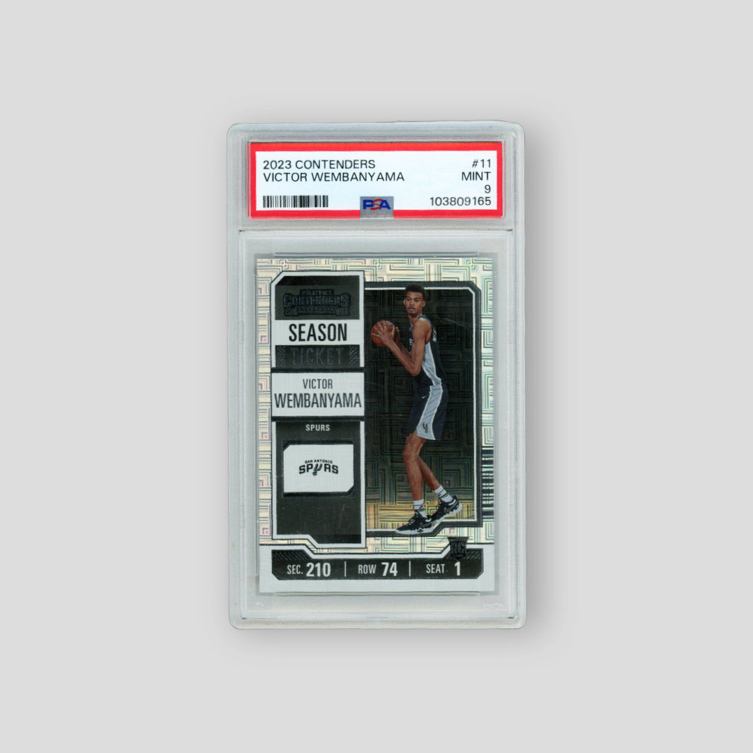 2023 Panini Contenders Victor Wembanyama (PSA 9) - Q's Cards
