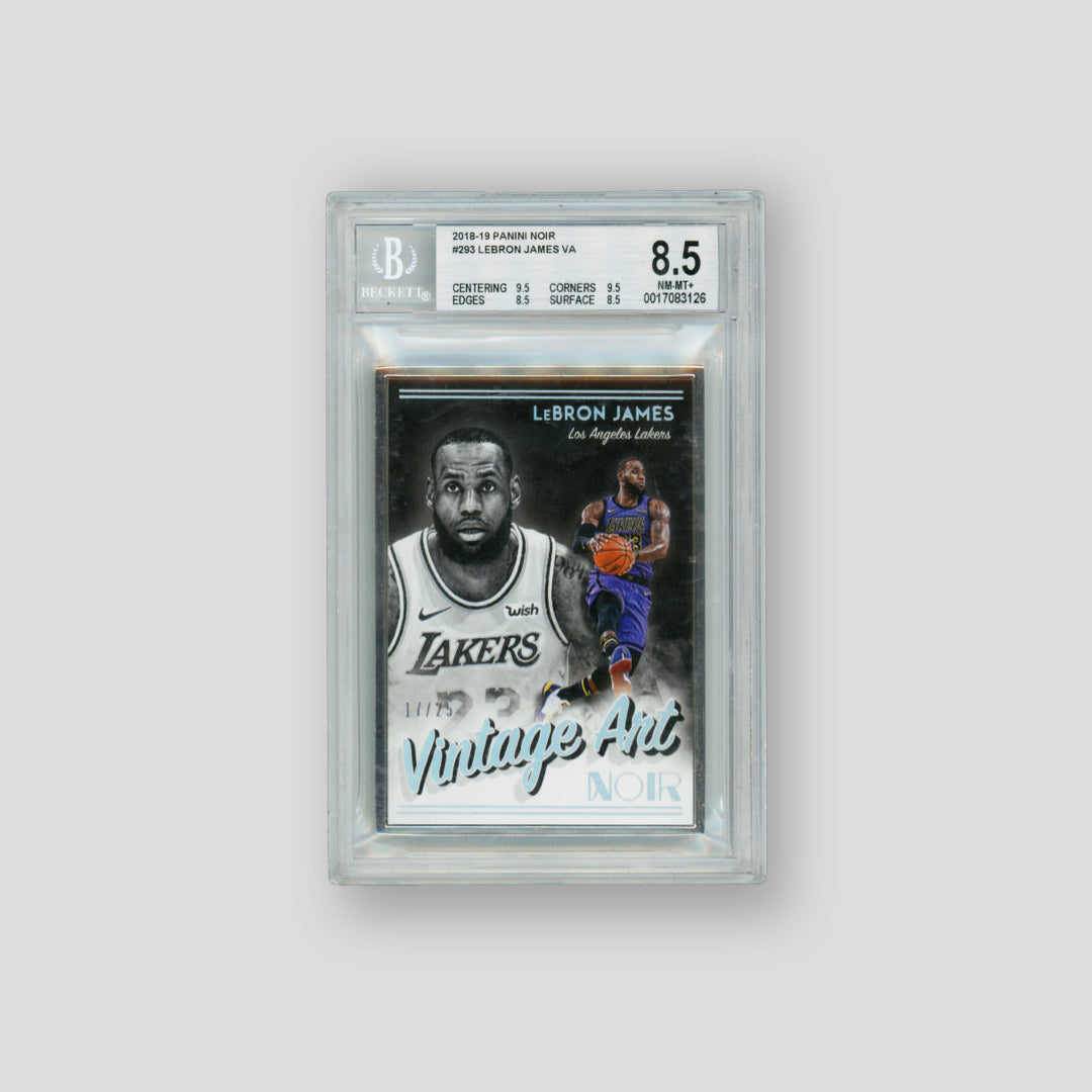 2018 Panini Noir Lebron James Vintage Art /25 (BGS 8.5) - Q's Cards