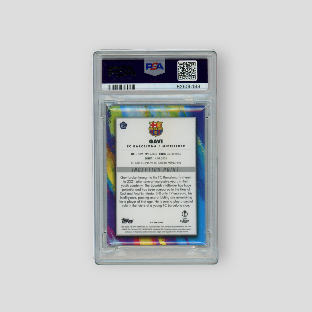 2021-22 Topps Inception UEFA Gavi RC Succession (PSA 10) - Q's Cards