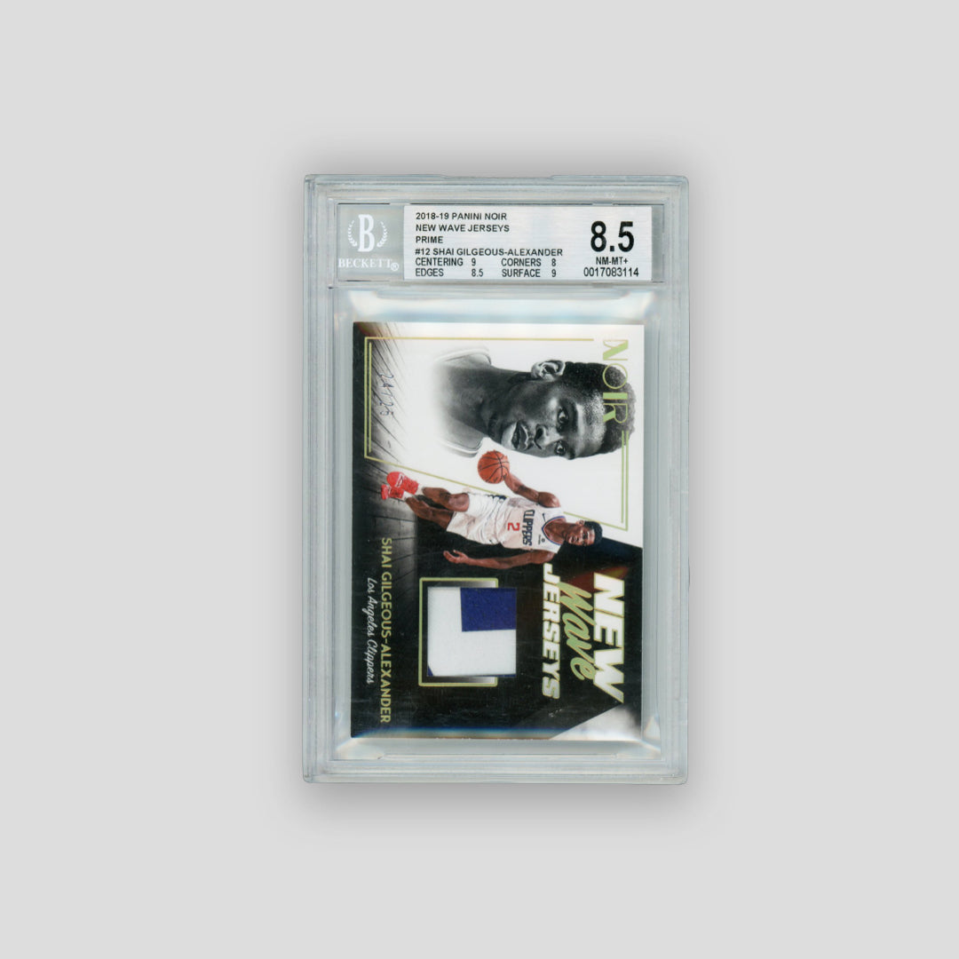 2018 Panini Noir New Wave Jerseys Shai Gilgeous-Alexander RC /25 (BGS 8.5) - Q's Cards