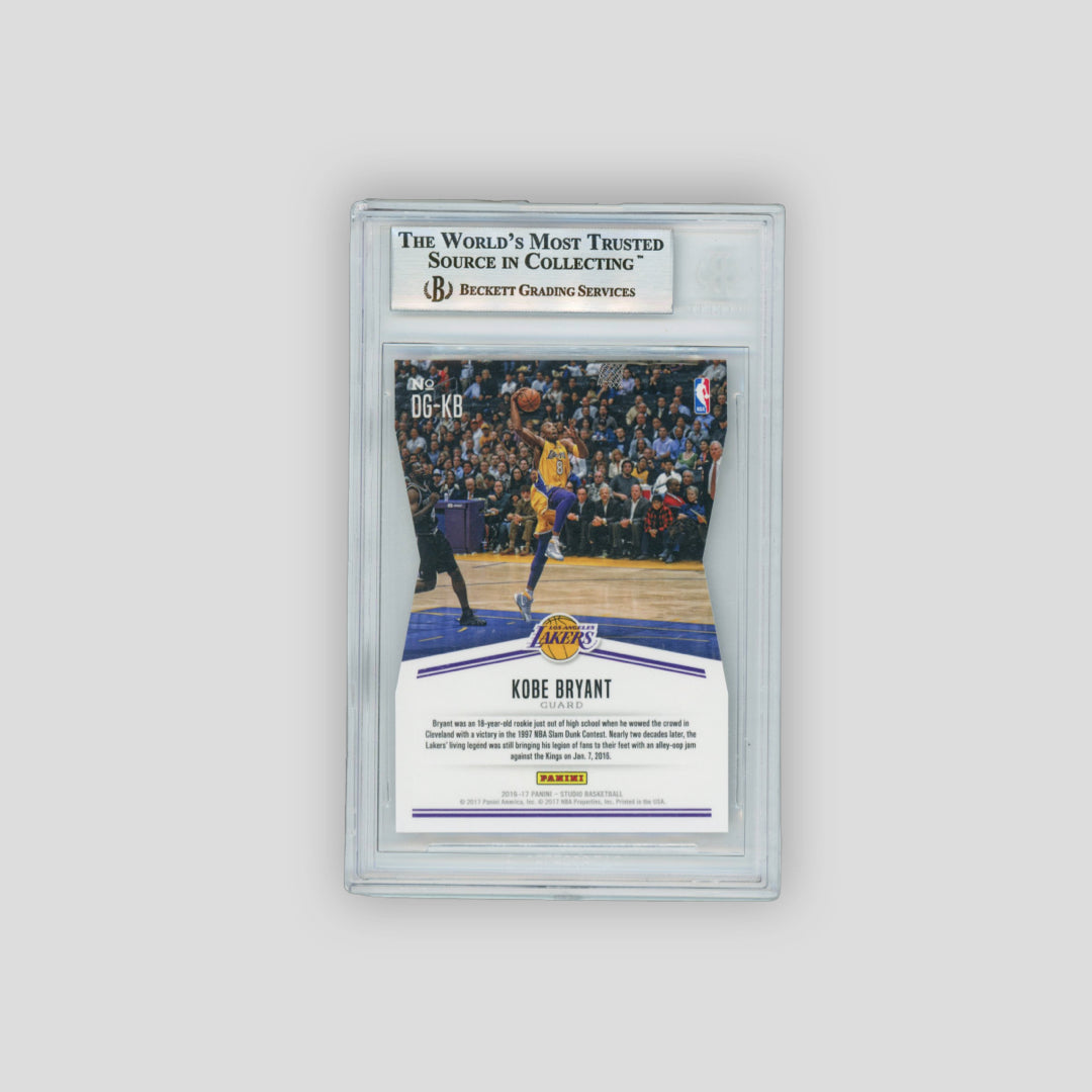 2016-17 Panini Studio Kobe Bryant Defying Gravity Die Cut (BGS 9) - Q's Cards