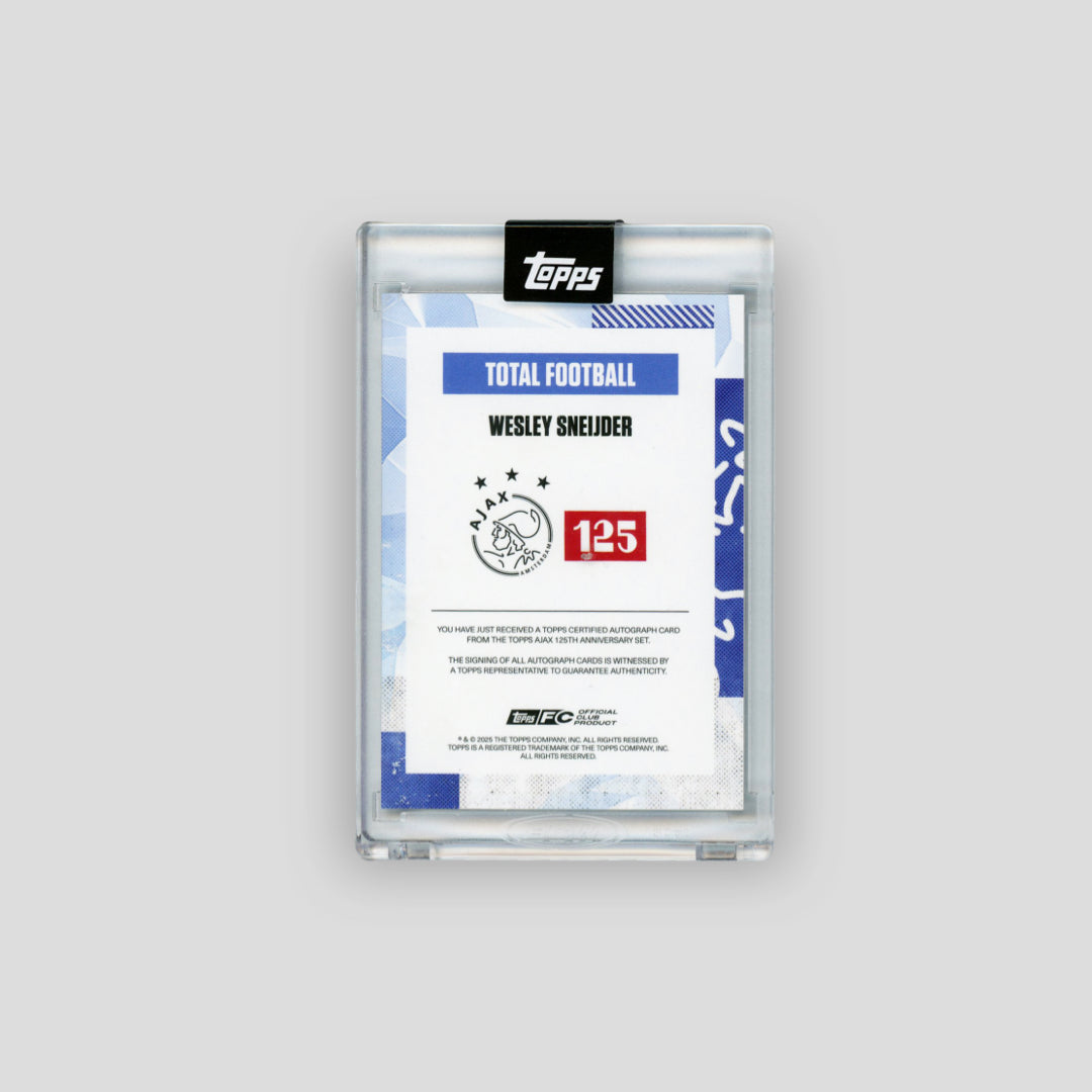 2025 Topps Ajax 125 Wesley Sneijder Total Football Blue /49 - Q's Cards