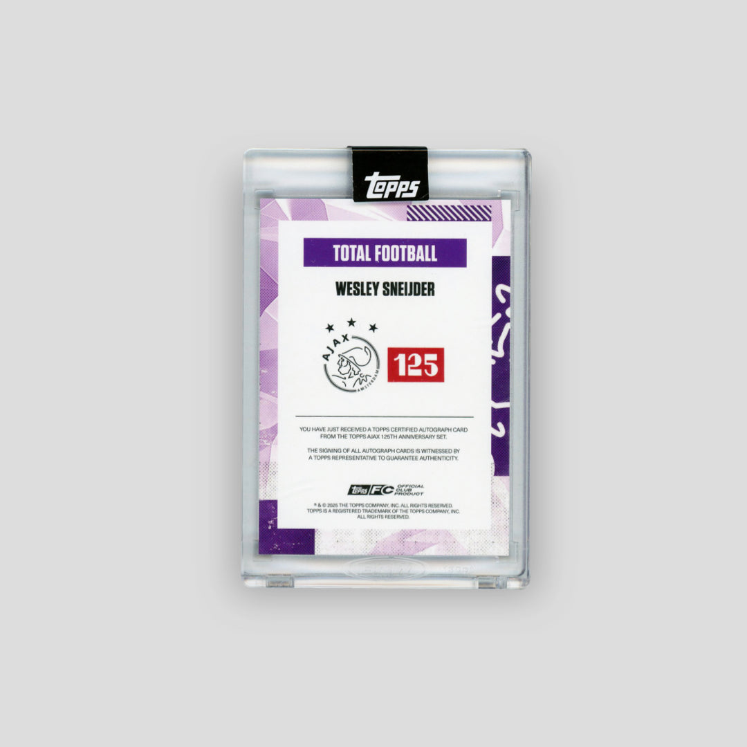 2025 Topps Ajax 125 Wesley Sneijder Total Football Purple /25 - Q's Cards