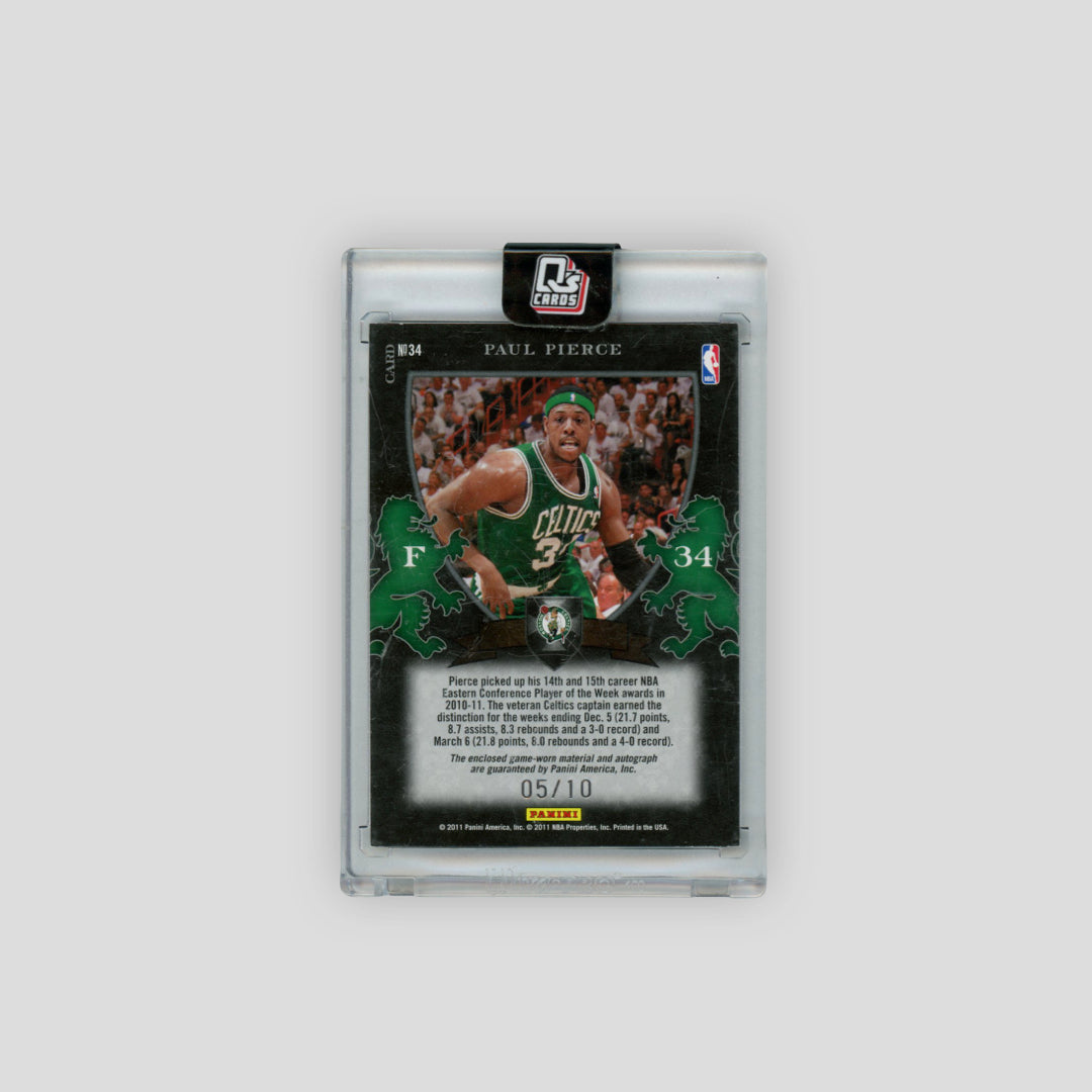 2011 Panini Crusade Paul Pierce Auto /10 - Q's Cards