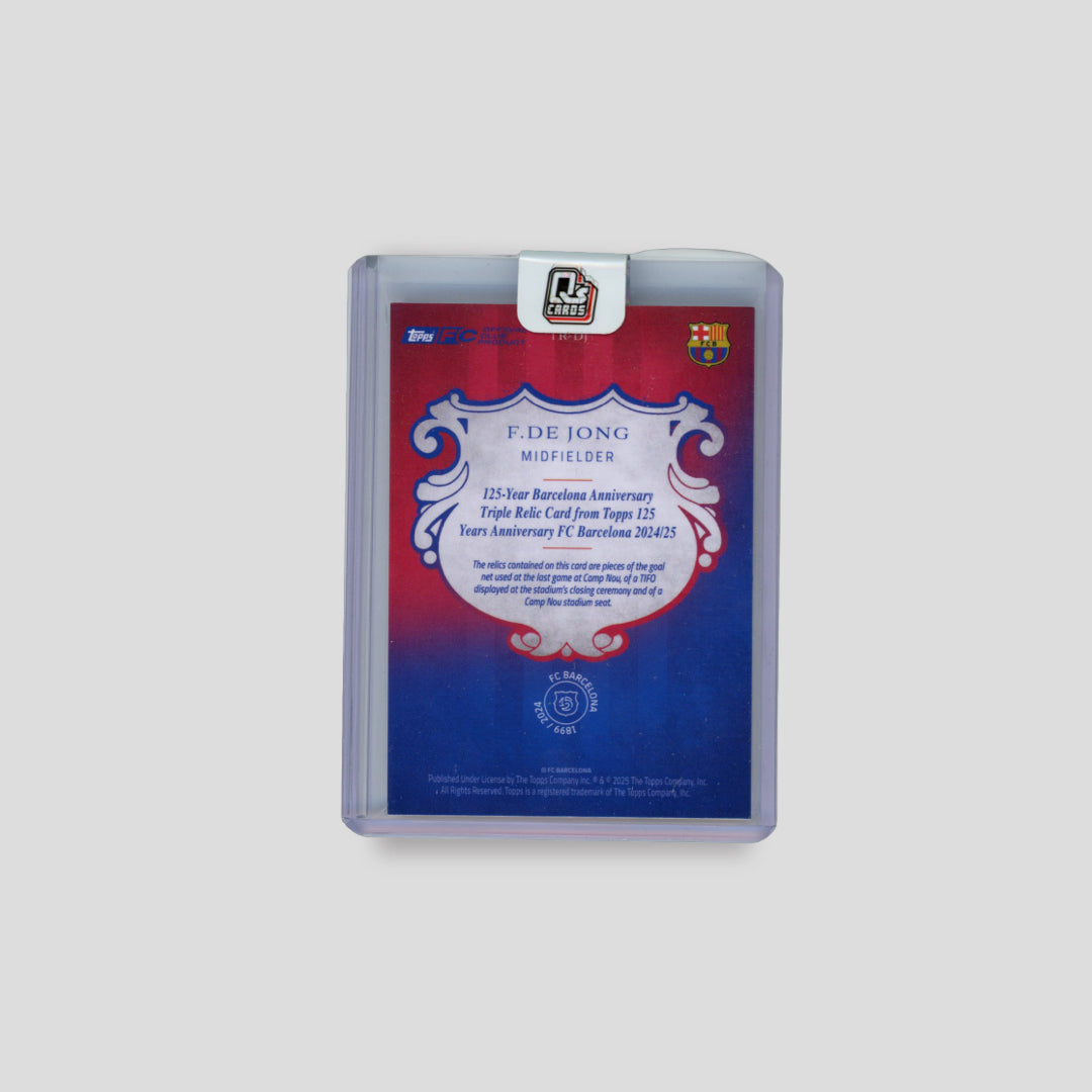 2024/25 Topps Barcelona 125 Frenkie De Jong Triple Relic /99 - Q's Cards