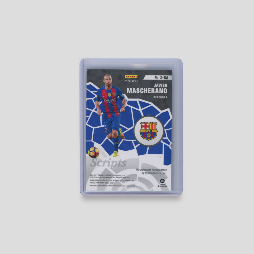 2020/21 Panini Mosaic La Liga Javier Mascherano Auto - Q's Cards