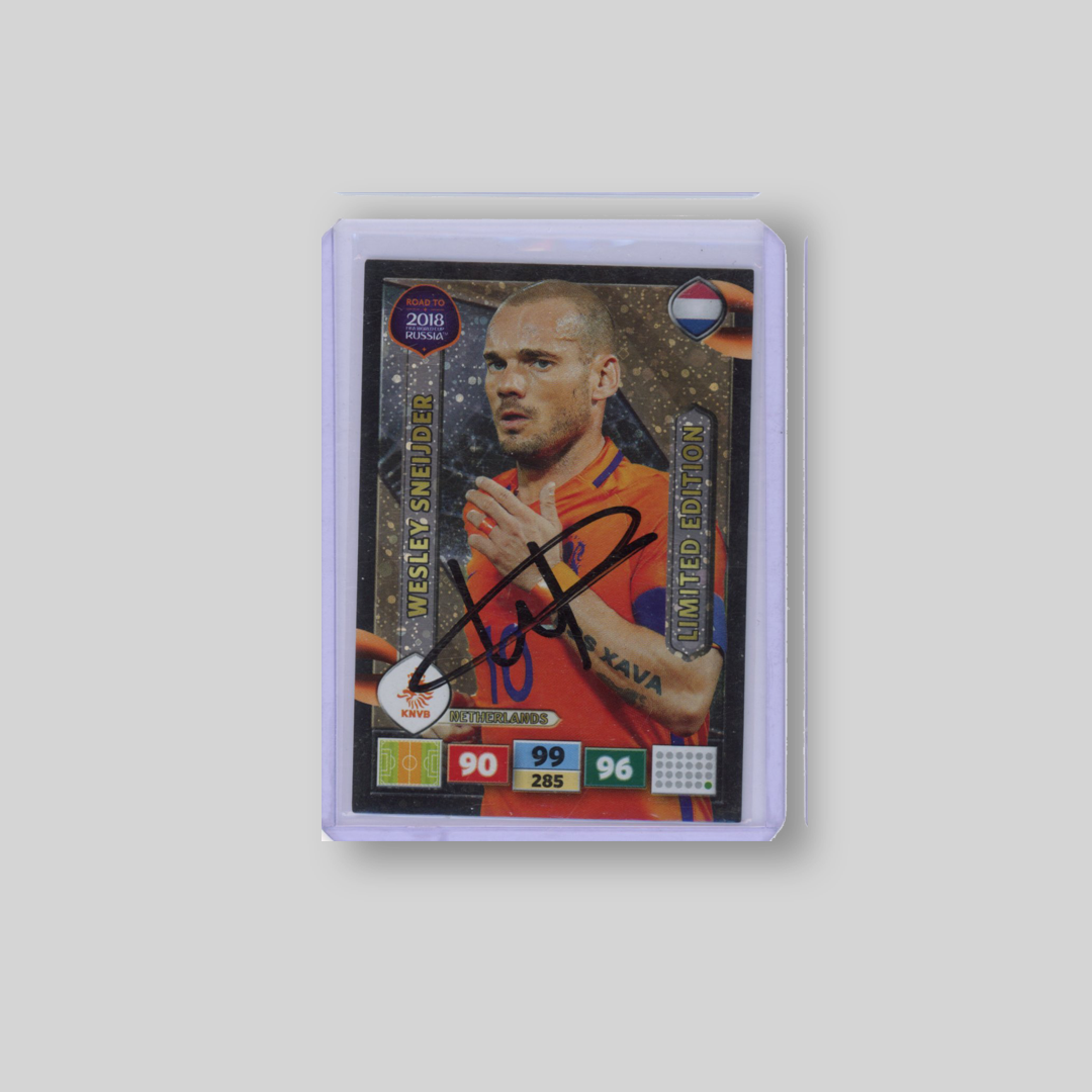2018 Panini Adrenalyn XL Wesley Sneijder On Card Auto Limited Edition