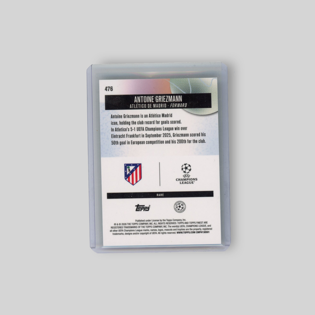 2025-26 Topps Finest UCC Antoine Griezmann Green /25 #476
