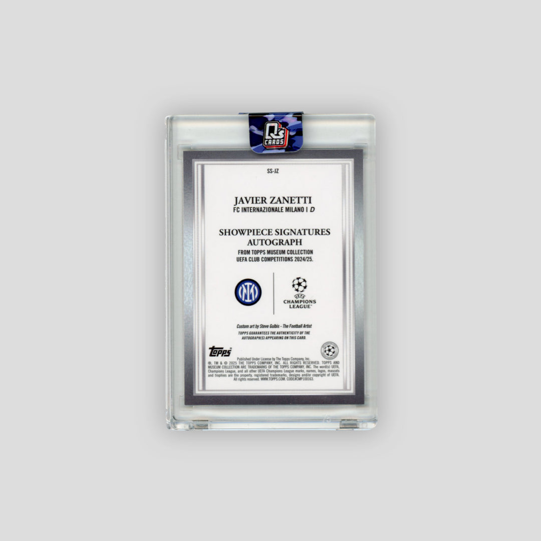 2024-25 Topps Museum Collection Javier Zanetti Showpiece Signatures /25 #SS-JZ - Q's Cards