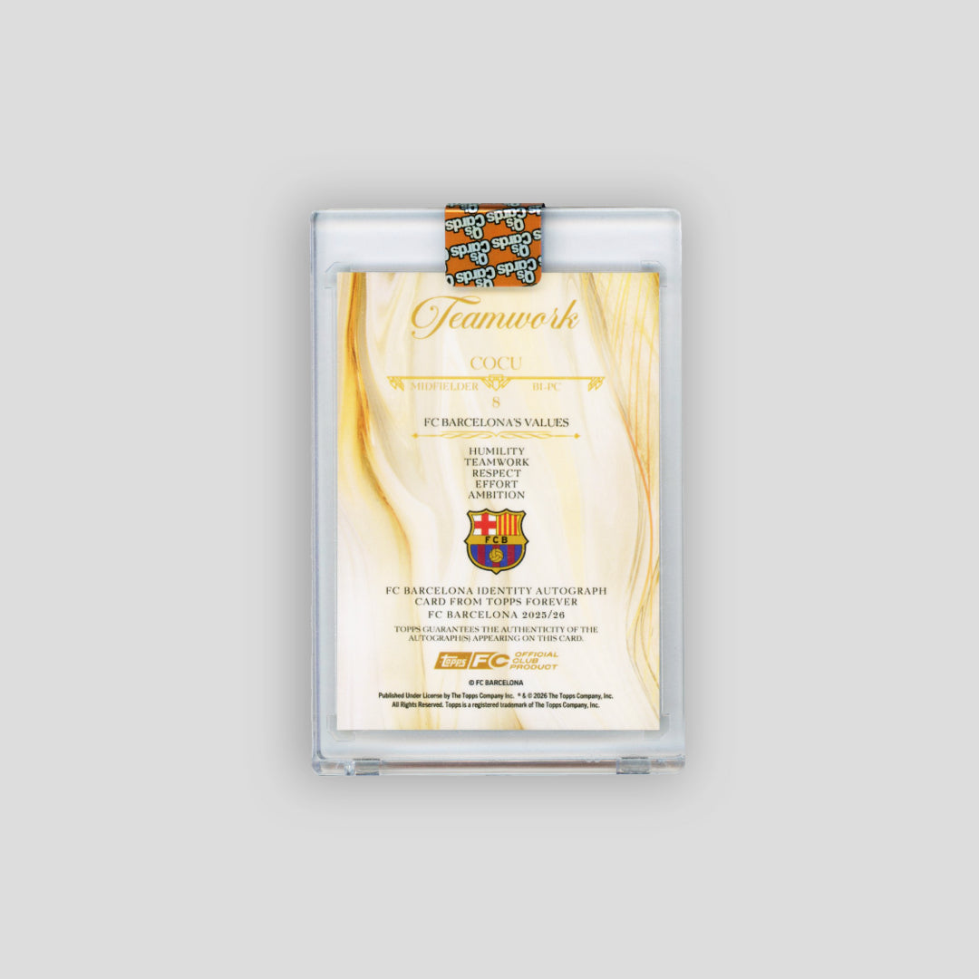 2025-26 Topps Barcelona Forever Teamwork Auto Phillip Cocu Gold /50 #8 - Q's Cards