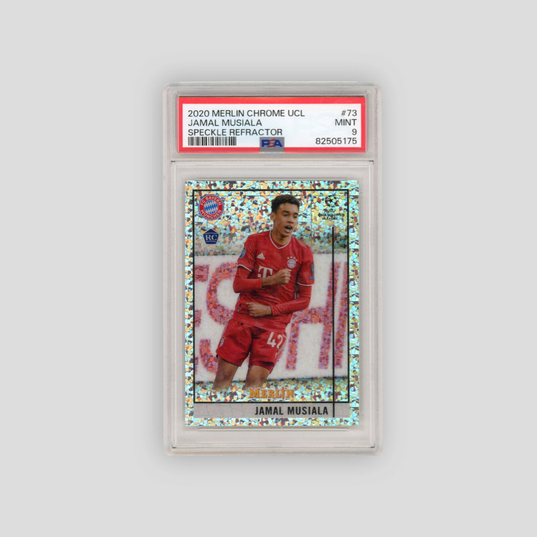 2020 Merlin Crome UCL Jamal Musiala Speckle Refractor PSA 9 #73