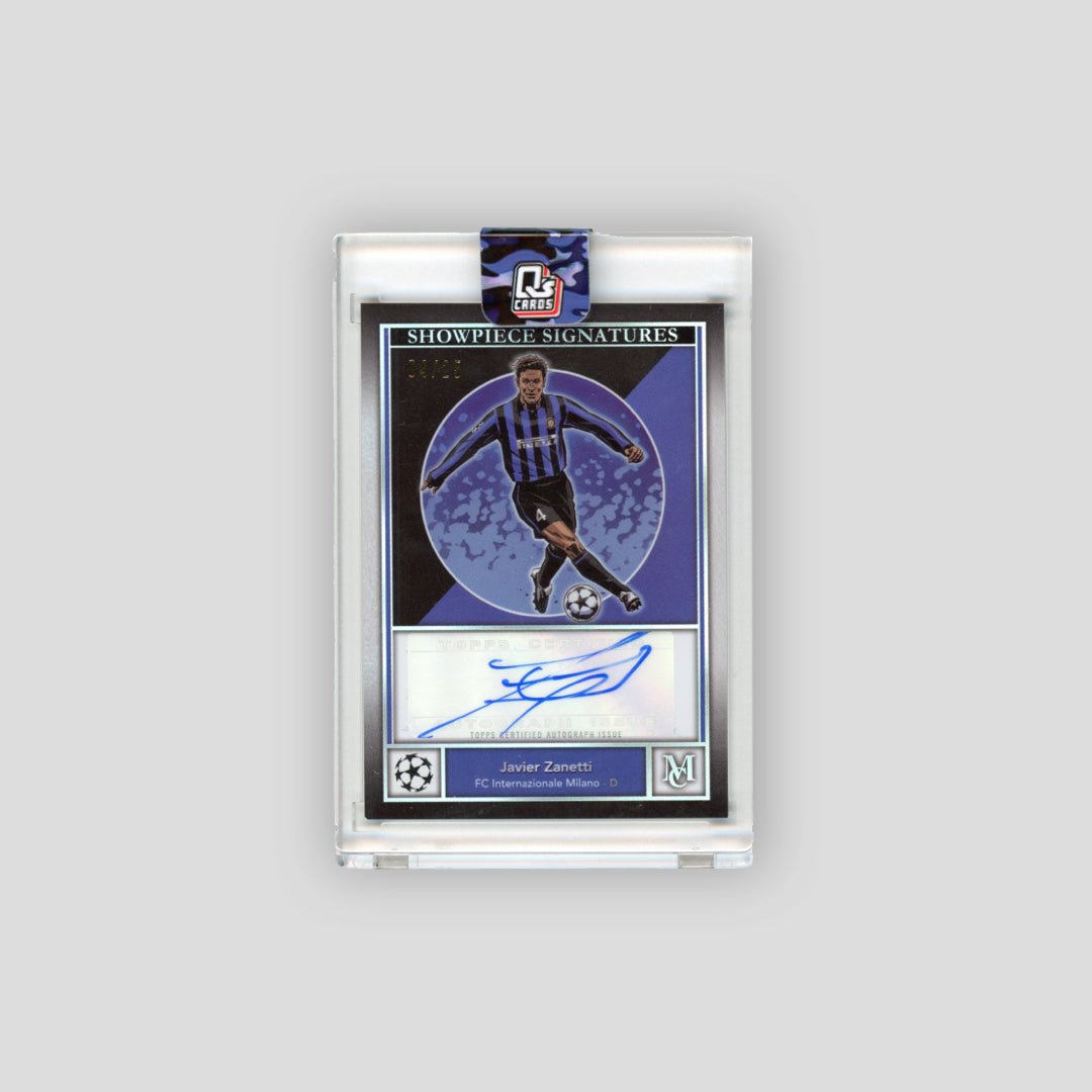 2024-25 Topps Museum Collection Javier Zanetti Showpiece Signatures /25 #SS-JZ - Q's Cards