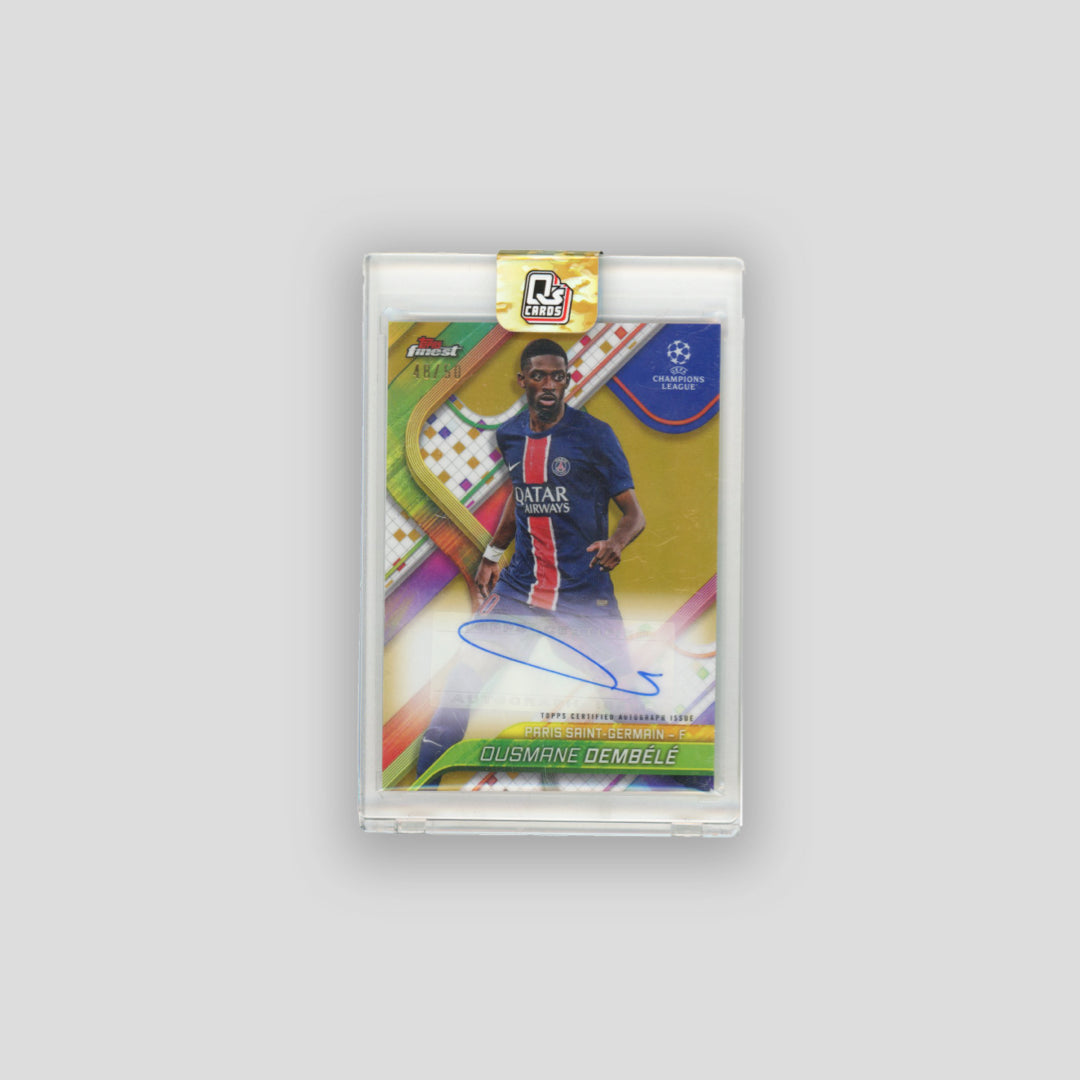 2024-25 Topps Finest Auto Ousmane Dembélé Gold /50 #BR-OU - Q's Cards