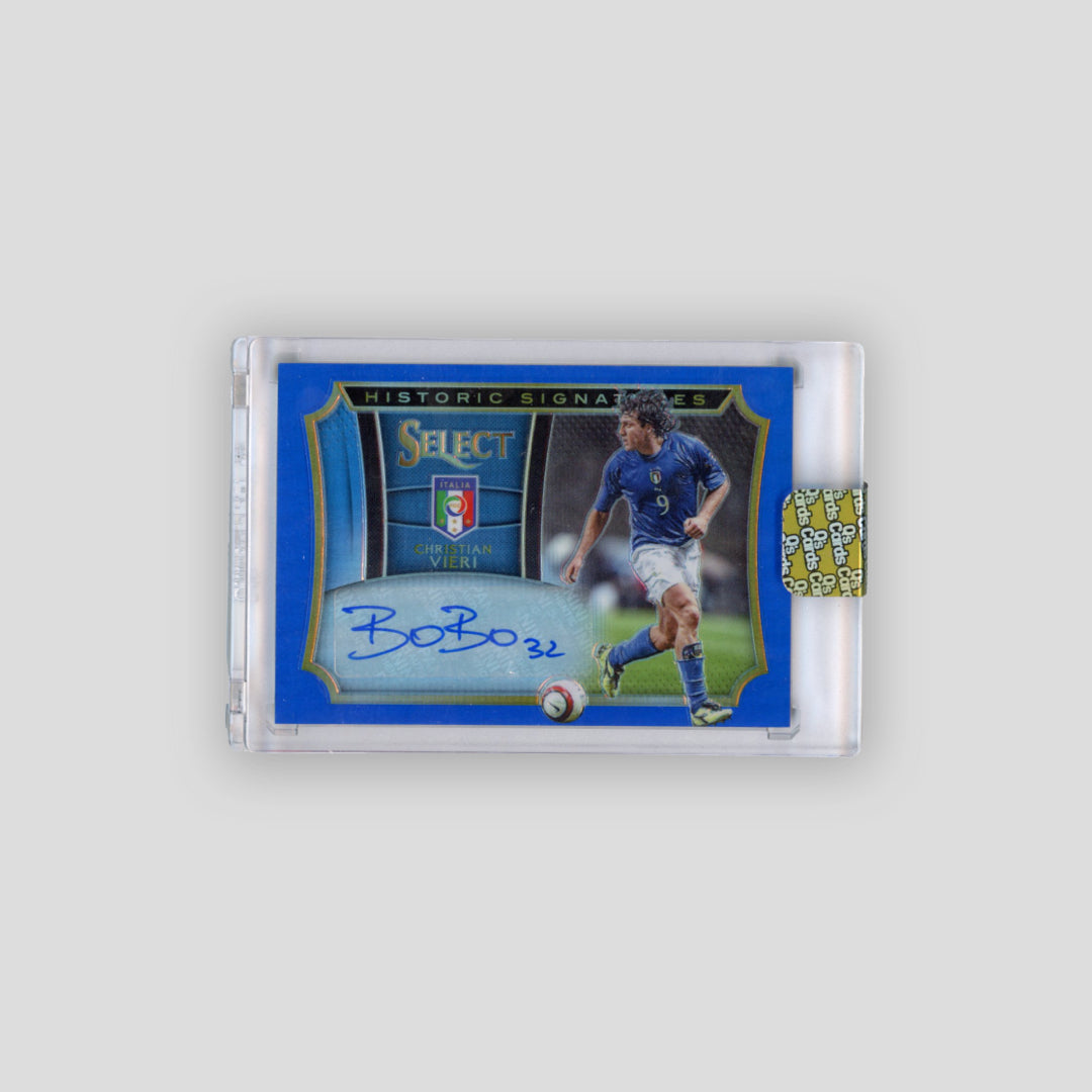 2015-16 Panini Select Christian Vieri Historic Signatures Purple /99 #HS-CV - Q's Cards
