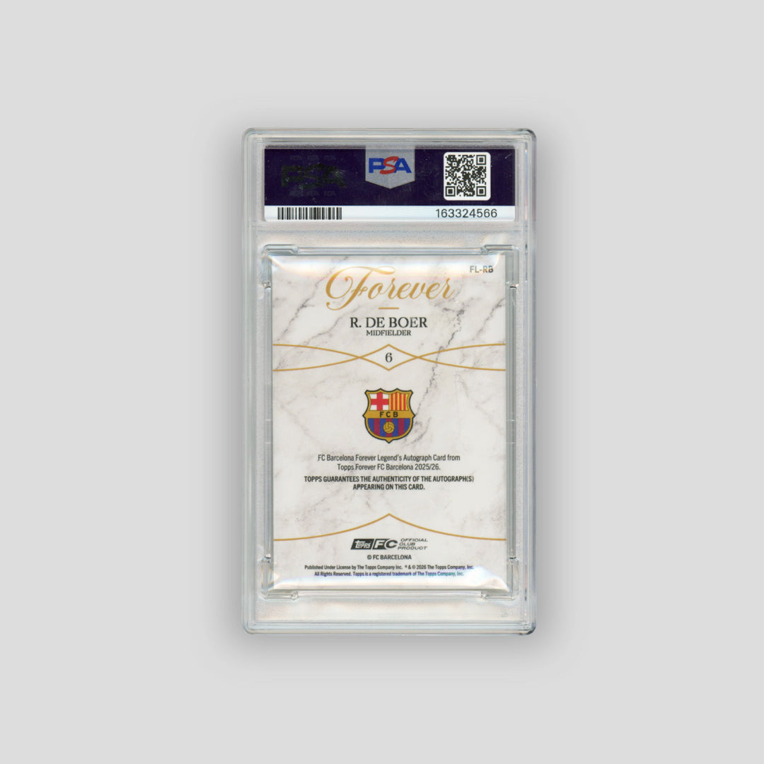2025-26 Topps Forever FCB Ronald de Boer Auto Orange /25 #RB (PSA10) - Consigment