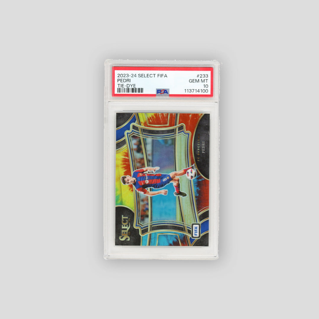 2023-24 Panini Select FIFA Pedri Tie-Dye /30 #233 (PSA 10) - Q's Cards