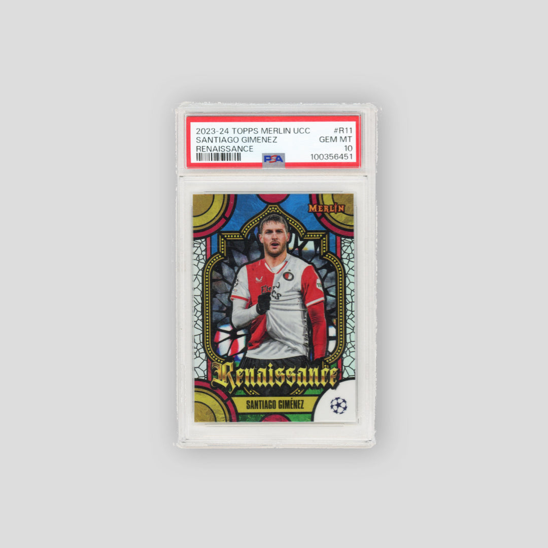 2023-24 Topps Merlin UCC Santiago Gimenez Renaissance #R-11 (PSA 10) - Q's Cards