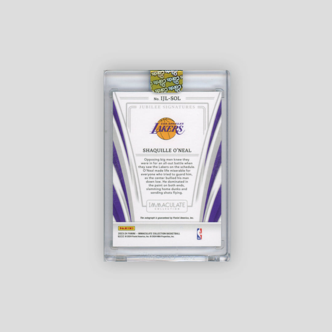 2023-24 Panini Immaculate Shaquille O'Neal Jubilee Signatures #/49 AU #ILJ-SOL
