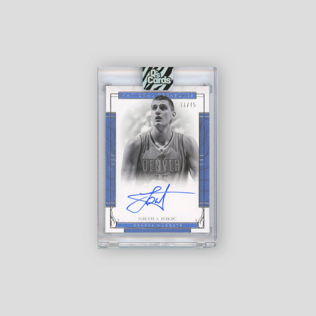 2016-17 Panini National Treasures Nikola Jokic On Card Auto /75 #84