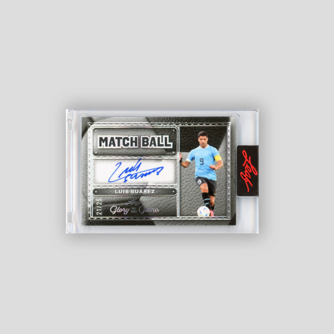 2026 Leaf Glory of the Game Luis Suarez Match Ball Auto /25 #MB-LS1 - Q's Cards