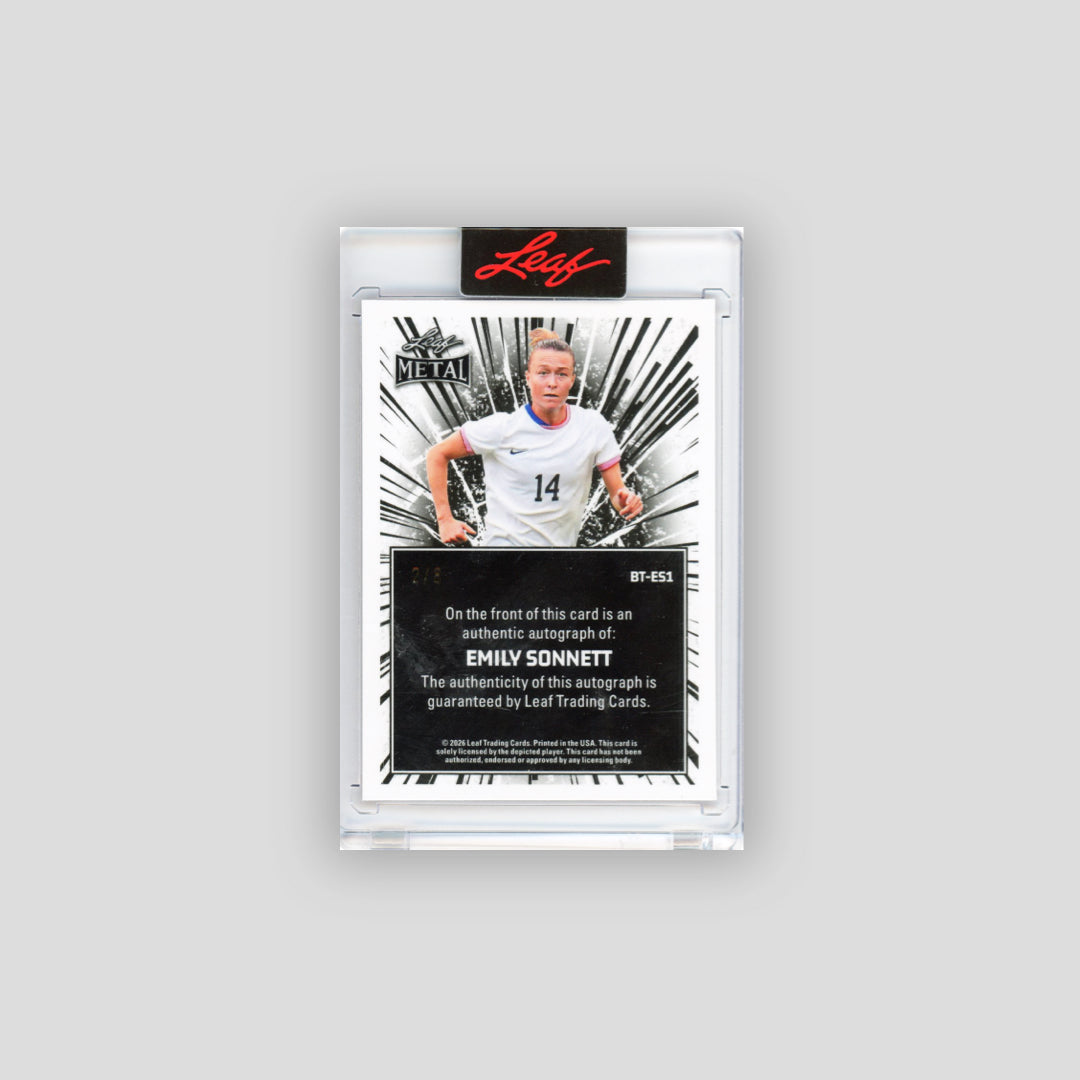 2026 Leaf Glory of the Game Emily Sonnett Auto Orange /8 #BT-ES1 - Q's Cards