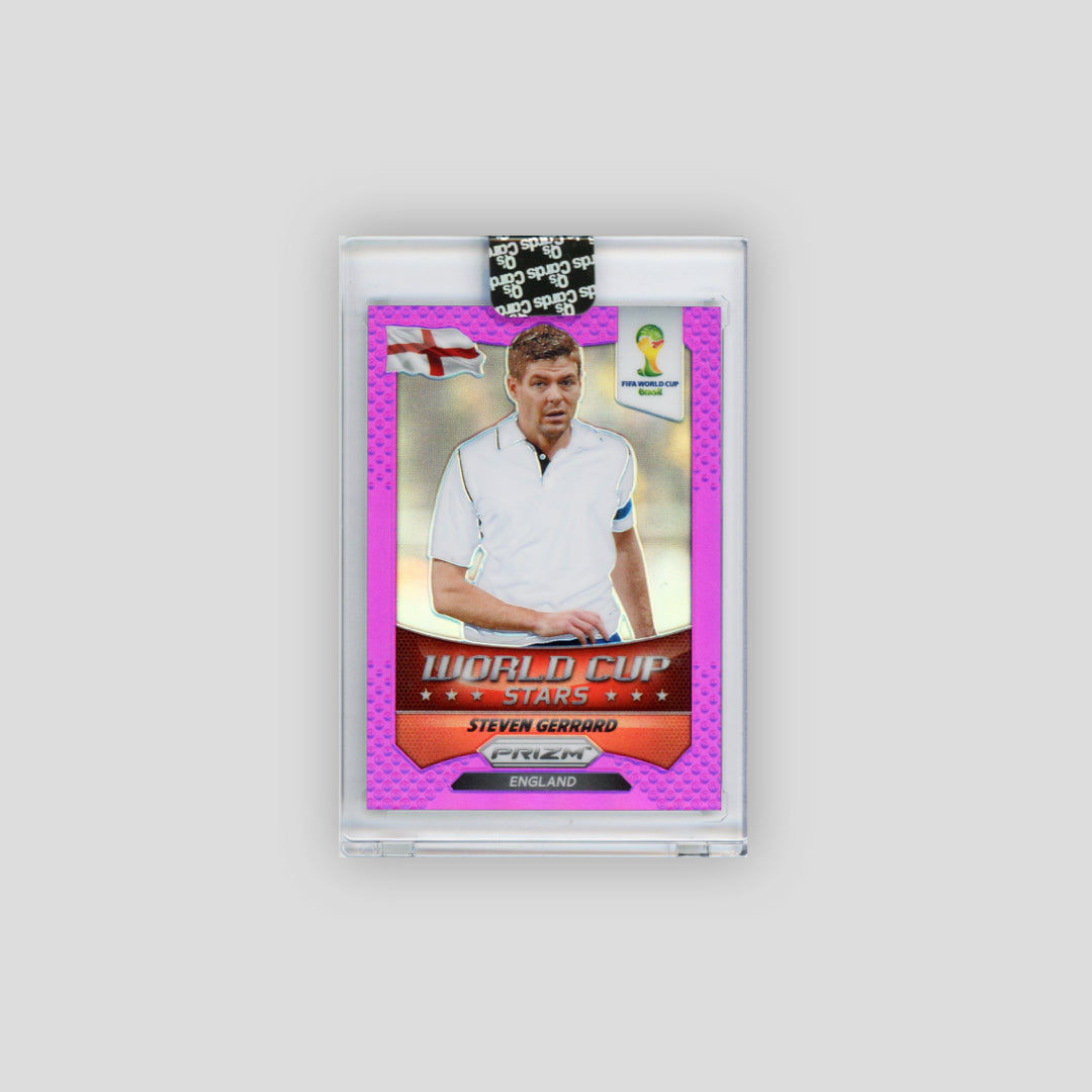 2014 Panini Prizm FIFA WC Steven Gerrard World Cup Stars Prizm Purple /99 #12 - Prizm