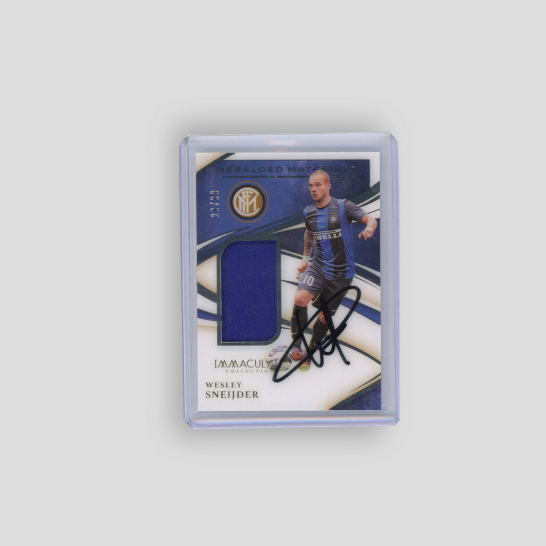 2020 Panini Immaculate Wesley Sneijder On Card Auto Relic Heralded Materials /99 #HM-WS