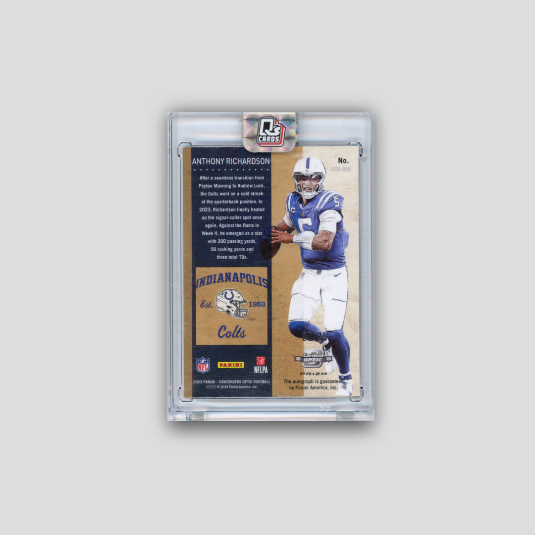2023 Panini Contenders Anthony Richardson Rookie Auto #13TA-ARN