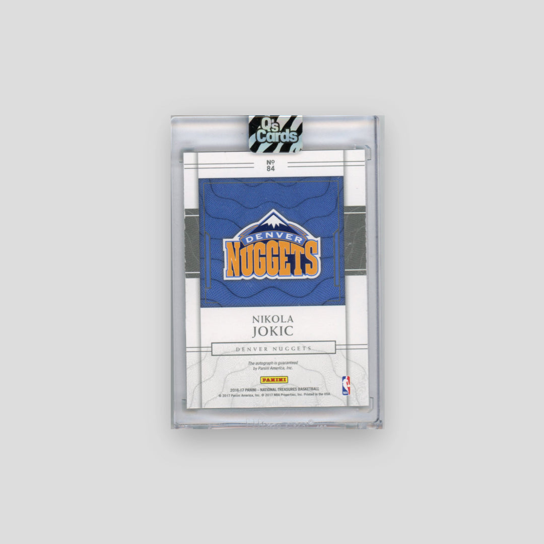 2016-17 Panini National Treasures Nikola Jokic On Card Auto /75 #84