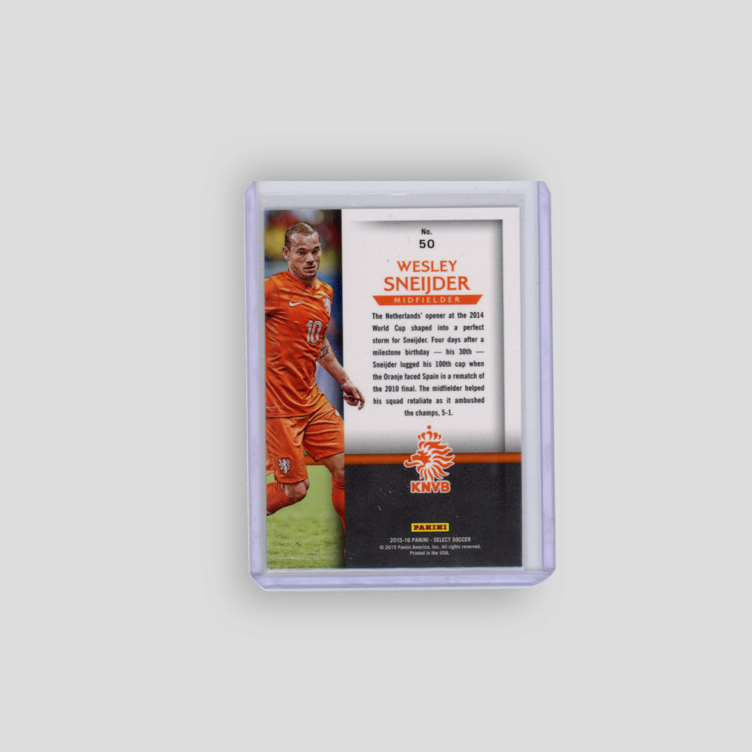 2015-16 Panini Select Soccer Wesley Sneijder On Card Auto National Pride #50