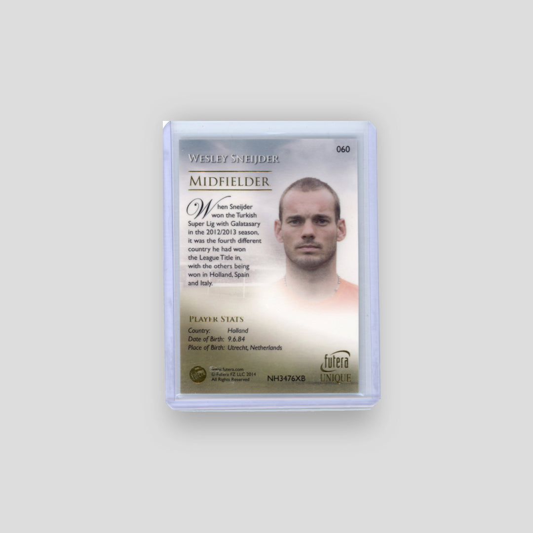 2014 Futera Unique Wesley Sneijder On Card Auto #060