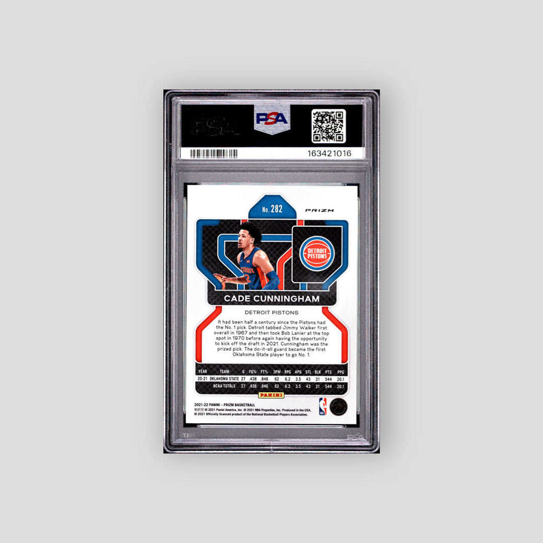2021-22 Panini Prizm Cade Cunningham Purple Wave #282 PSA 10 - Q's Cards