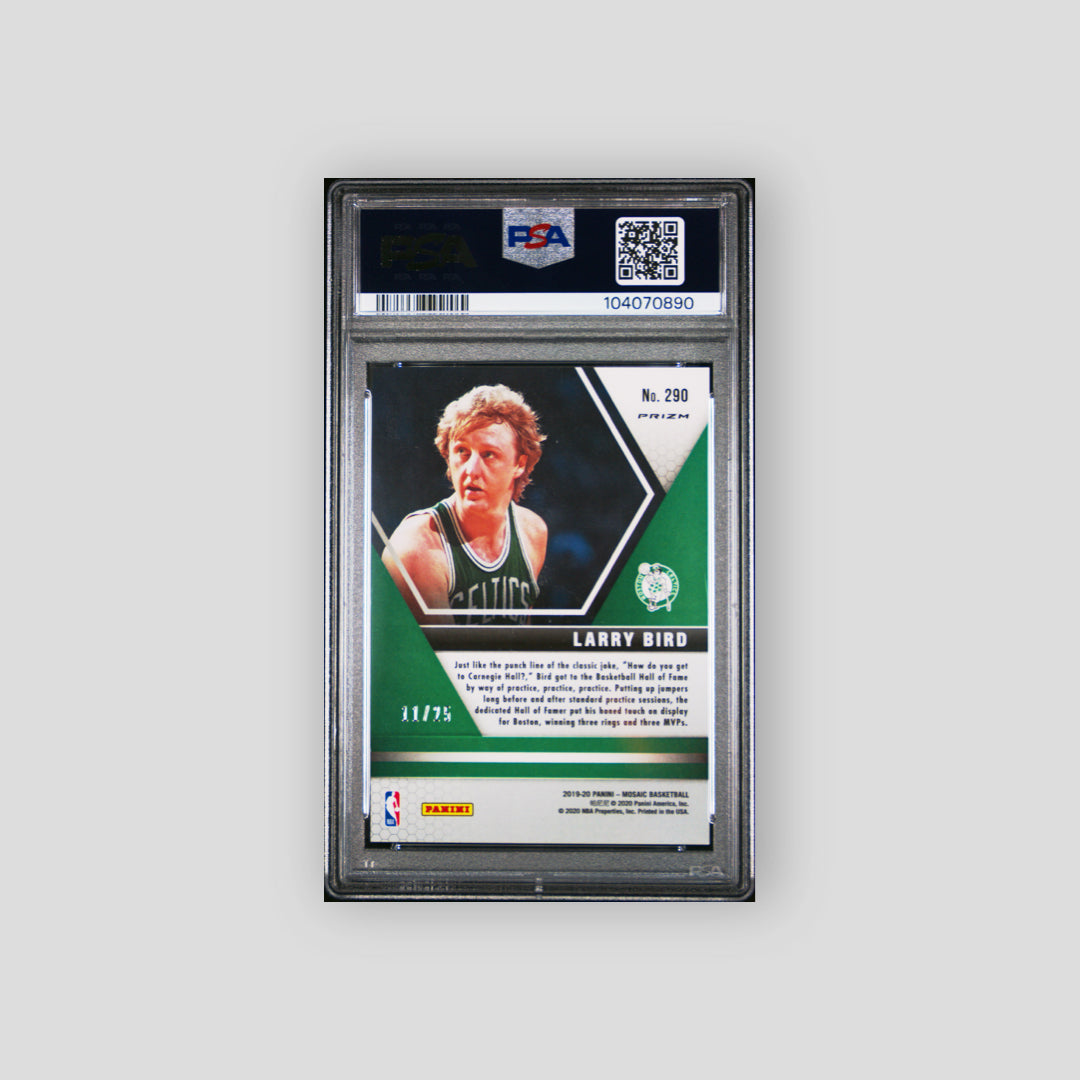 2019 Panini Mosaic Larry Bird White Mosaic #290 PSA 10