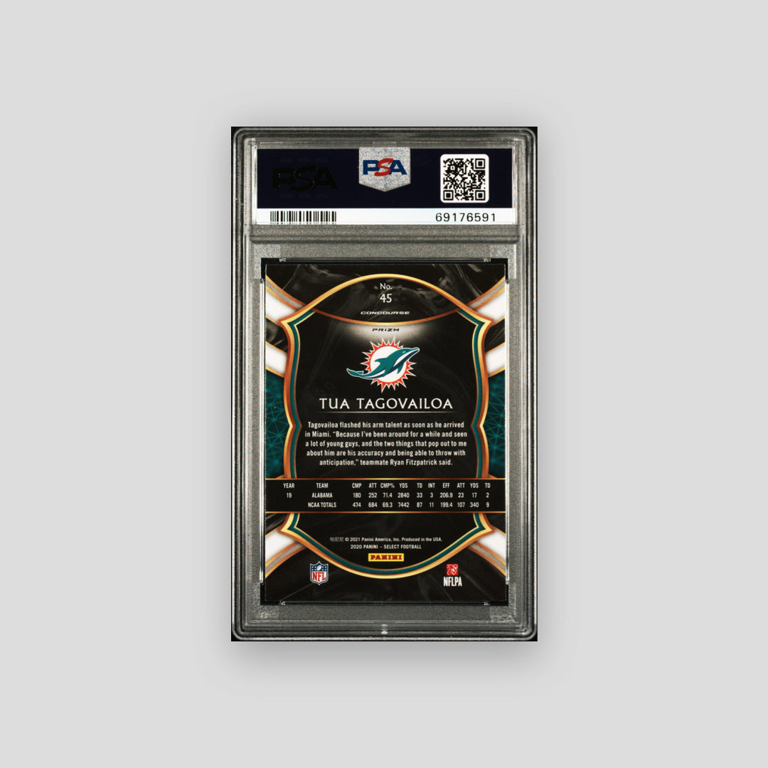 2020 Panini Select Tua Tagovailoa Cosmic Prizm #45 PSA 10