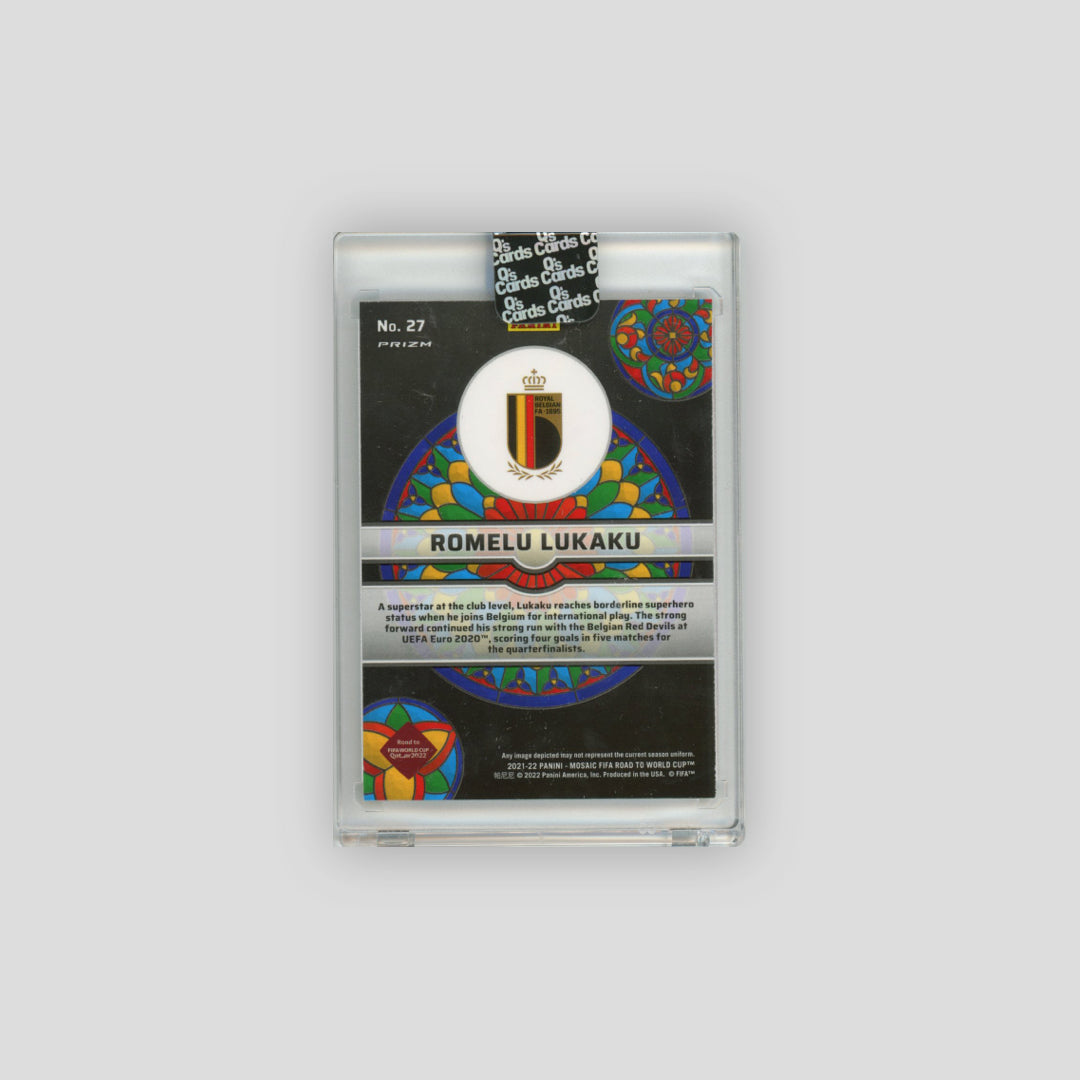 2021-22 Panini Mosaic Road to FIFA World Cup Romelu Lukaku Stained Glass #27 - Panini