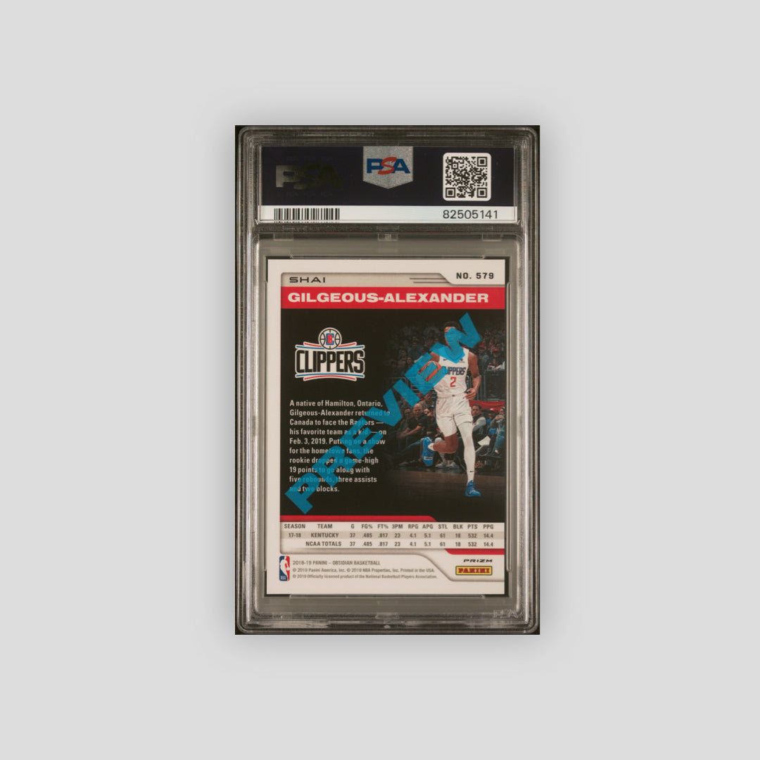 2018 Panini Chronicles #579 Shai Gilgeous-Alexander PSA 10