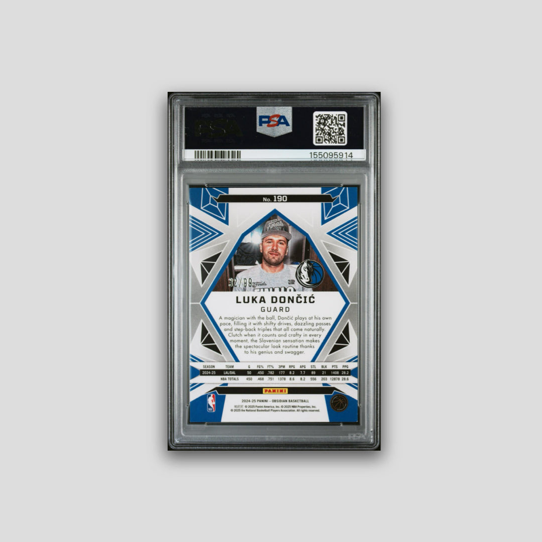2024 Panini Obsidian Luka Doncic Electric Etch Bronze Flood #190 PSA 8 - CDP