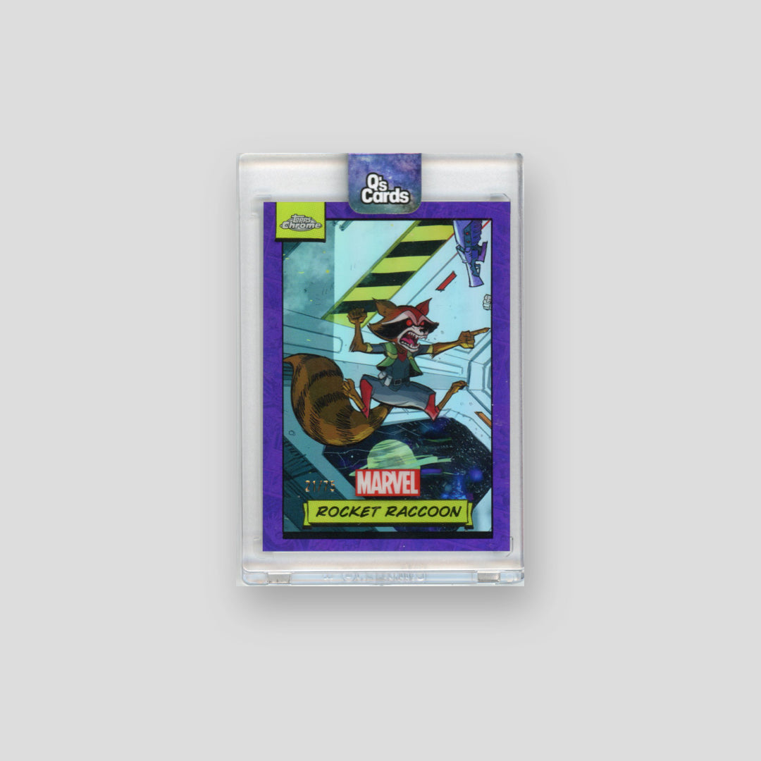 2024 Topps Chrome Marvel Rocket Raccoon Purple /75 #33