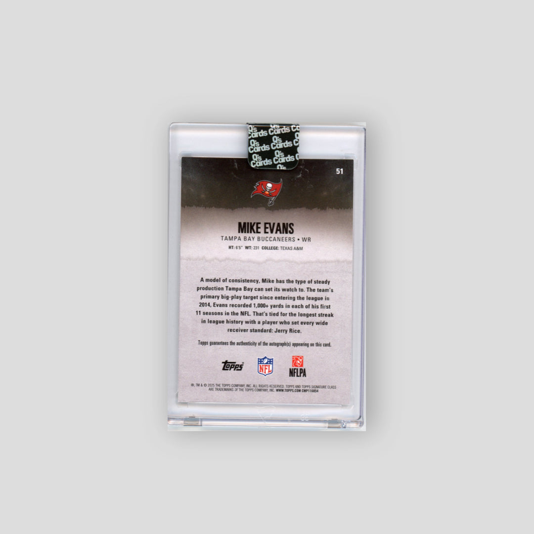 2025 Topps Signature Class Mike Evans Autographs Red #/25 #51