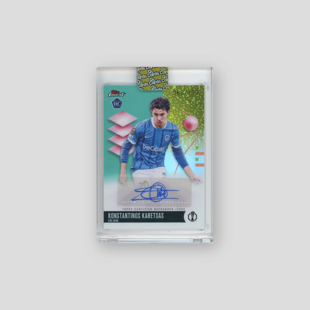 2025-26 Finest UCC Konstantinos Karetsas Autograph Aqua Refractor /199 #BA-KK