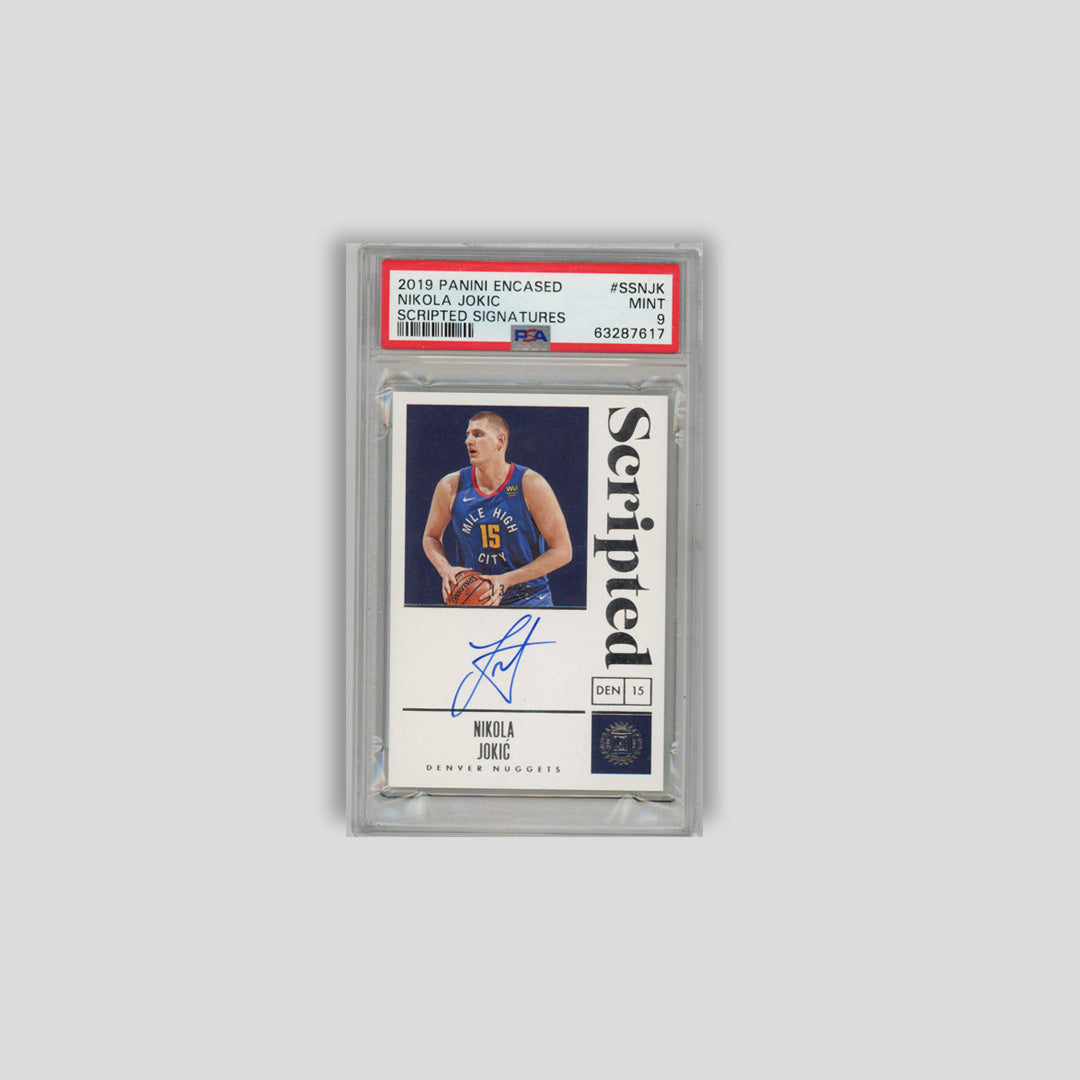 2019 Panini Encased Nikola Jokic Scripted Signatures /49 PSA 9 #SSNJK