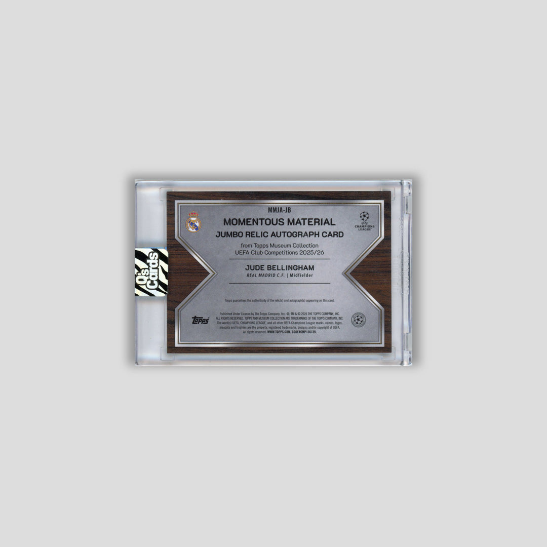2025-26 Topps Museum UCC Jude Bellingham Auto Relic /99 #MMJA-JB - Q's Cards