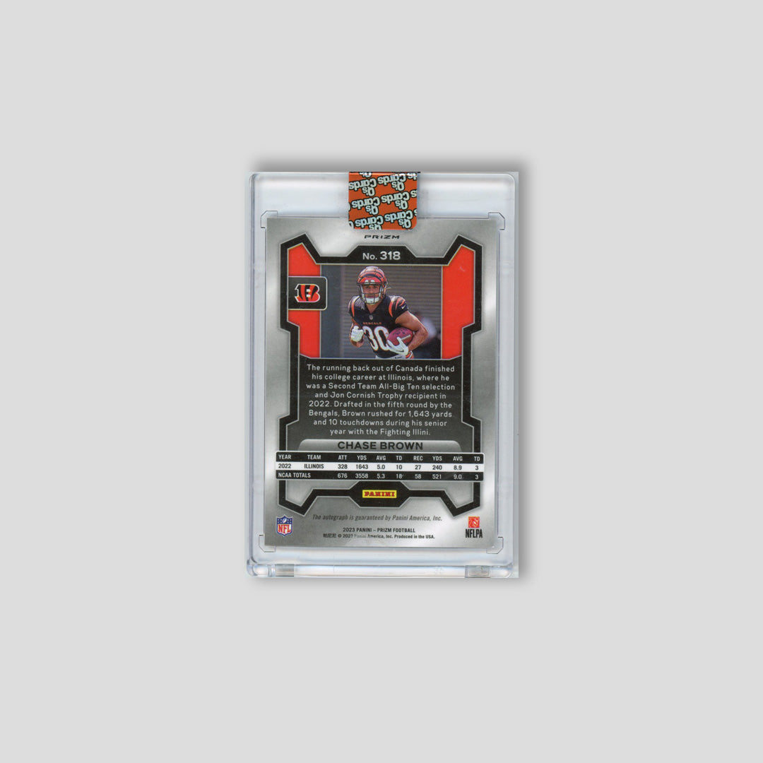 2023 Panini Prizm Chase Brown Autographs Prizm Silver AU #318 - Prizm